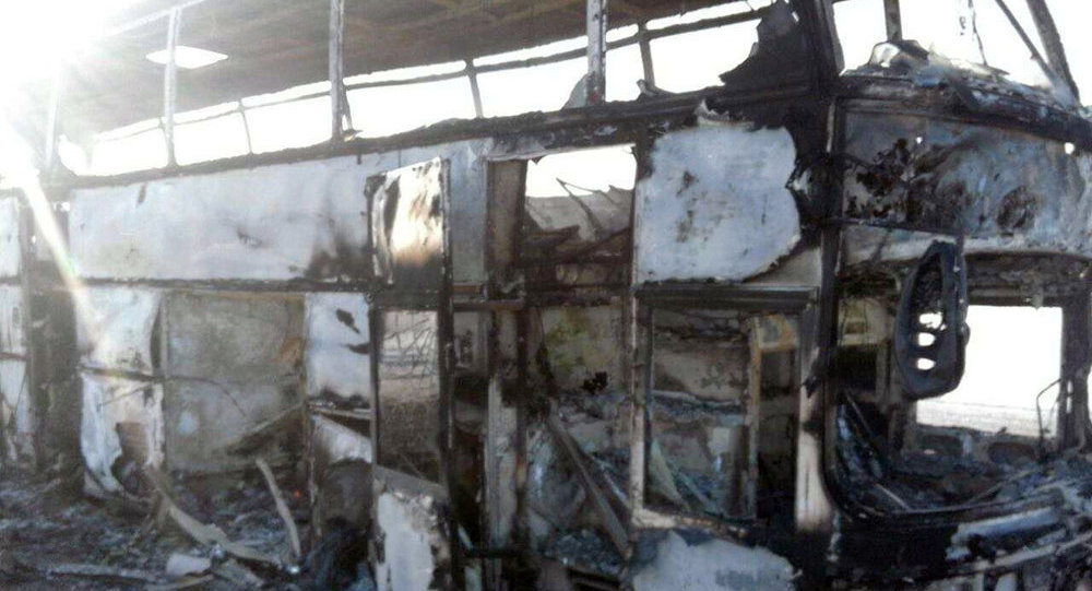 Полиция не нашла в сгоревшем автобусе следов криминала