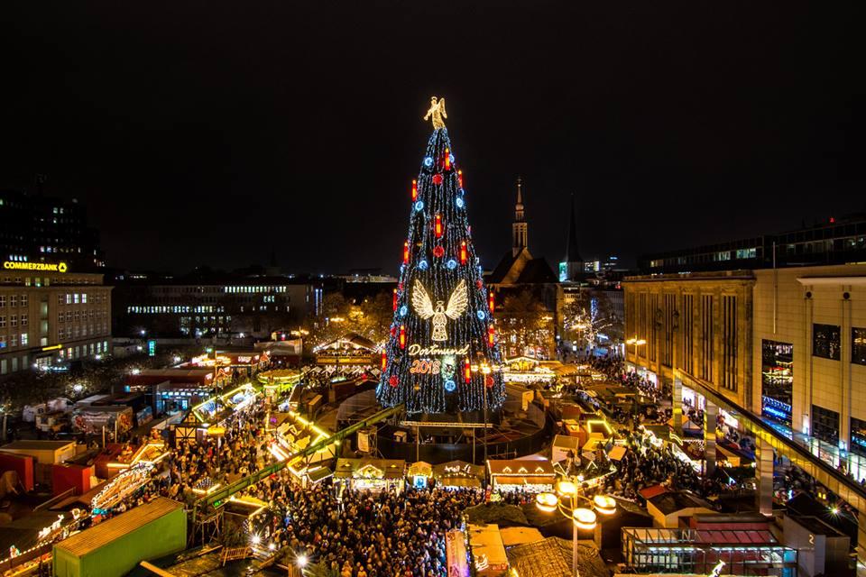 Вспыхнула огнями самая большая в мире рождественская елка