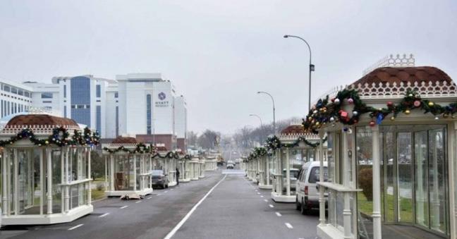 В Ташкенте установили главную елку страны в 35 метров